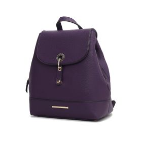 MKF Collection Laura Vegan Leather Backpack by Mia K (Color: Purple, Material: Vegan Leather)